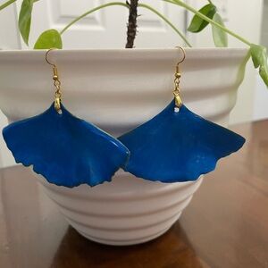 Ginkgo Biloba natural Leaf Earrings